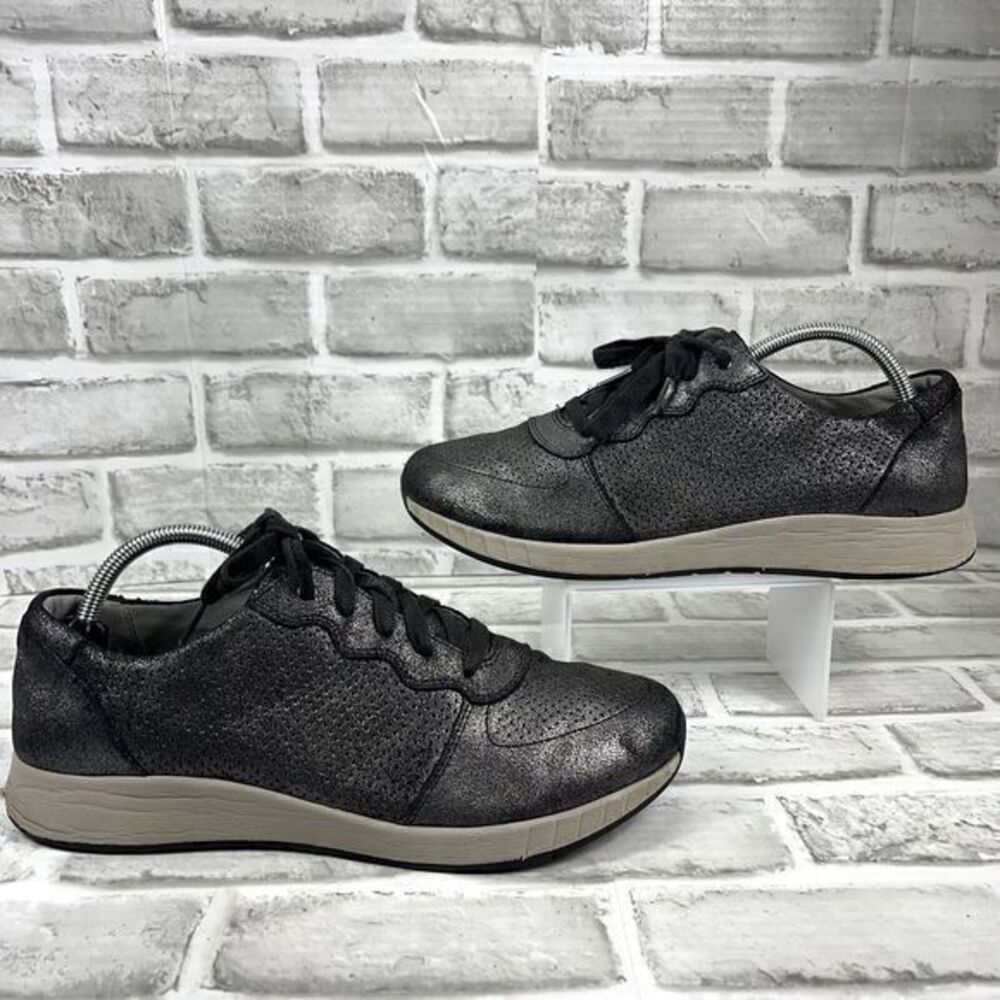 Dansko Christina Women's Size 42 EU/ 11.5-12 US Pewter Metallic Leather Sneakers